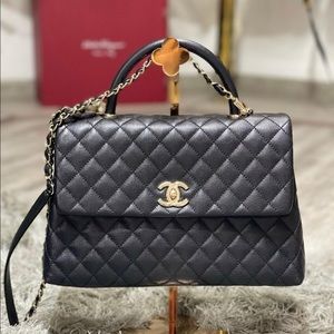 ✨SOLD✨CHANEL Caviar Quilted Large Coco Handle Flap Bag